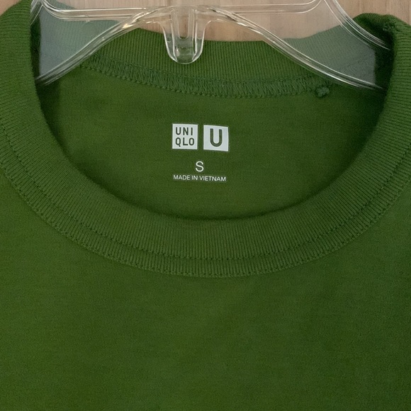 UNIQLO women t shirt green short sleeve - Picture 3 of 5